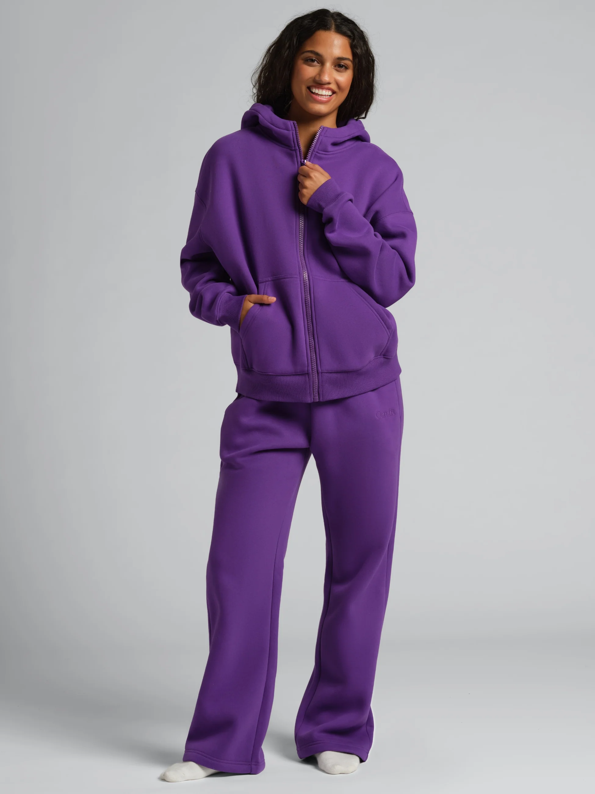 Basic Crop Zip Hoodie - Image 32