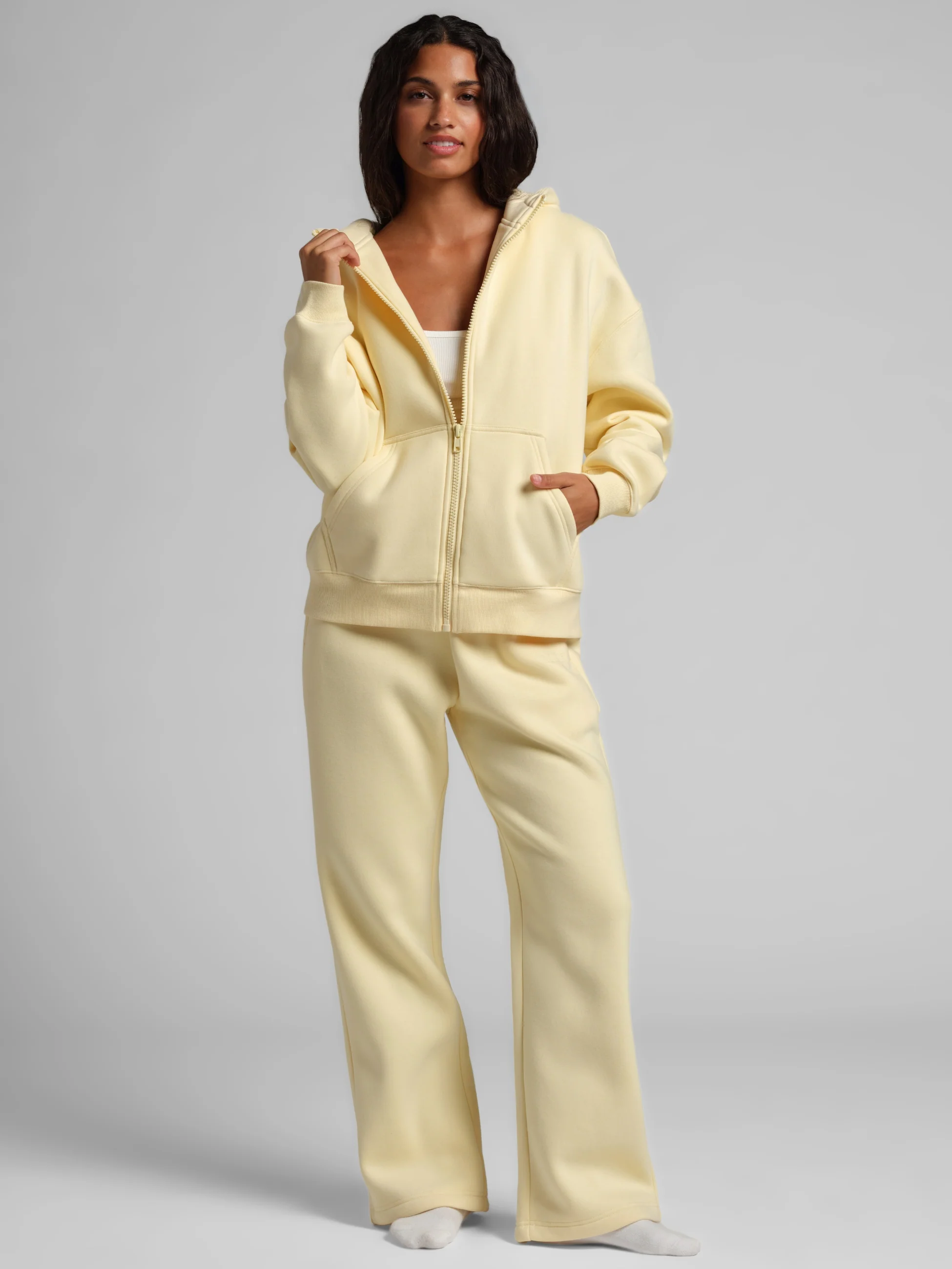Basic Crop Zip Hoodie - Image 38