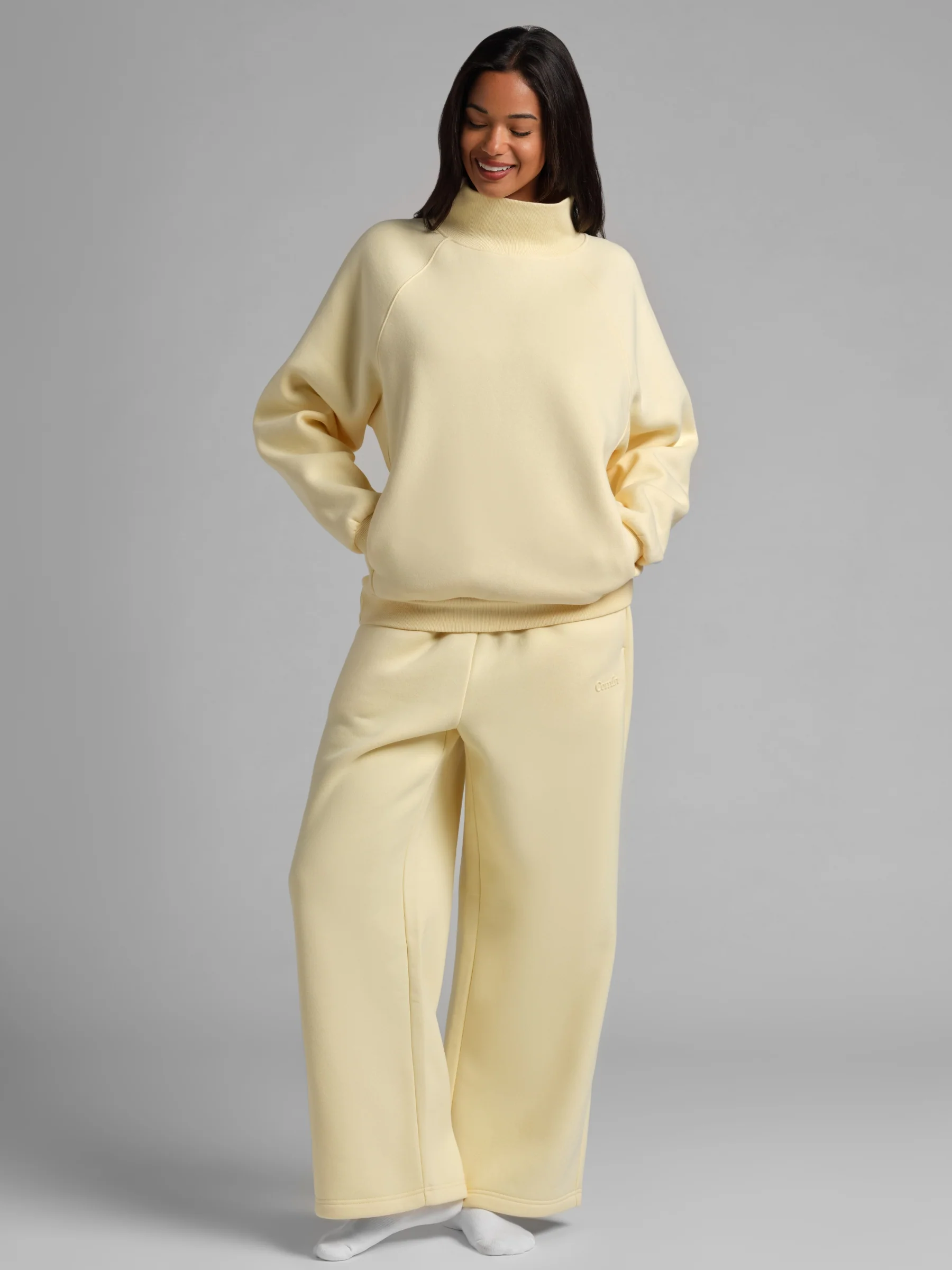 Basic Mock Neck Sweatshirt - Image 31