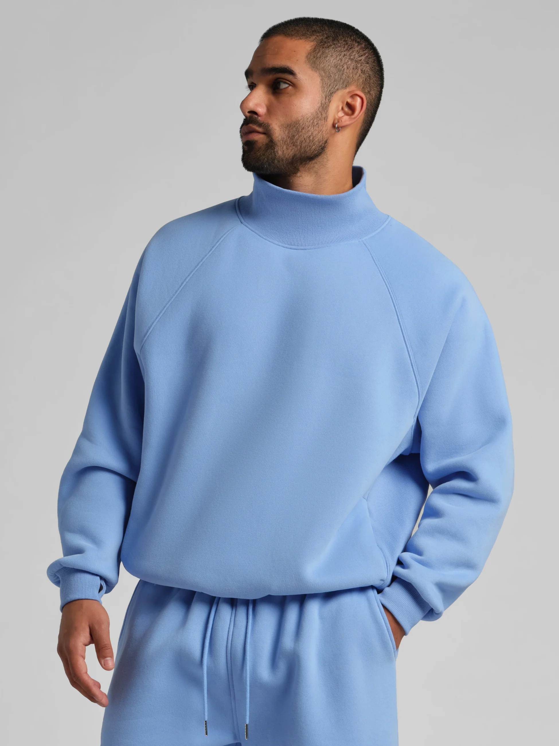 Basic Mock Neck Sweatshirt - Image 4