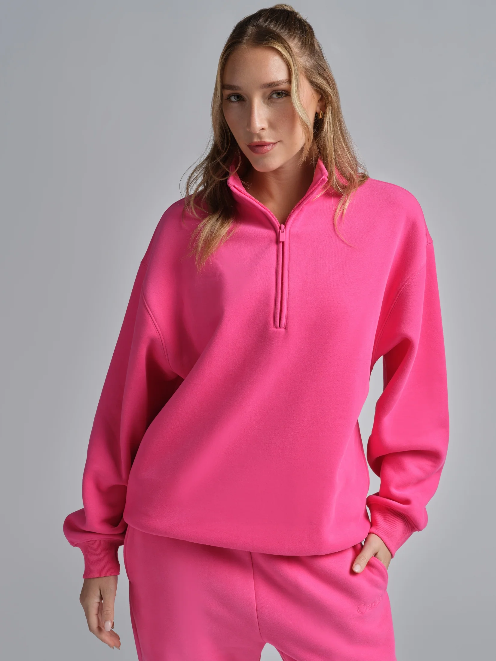 Basic Quarter Zip Mock Neck - Pre Order - Image 19