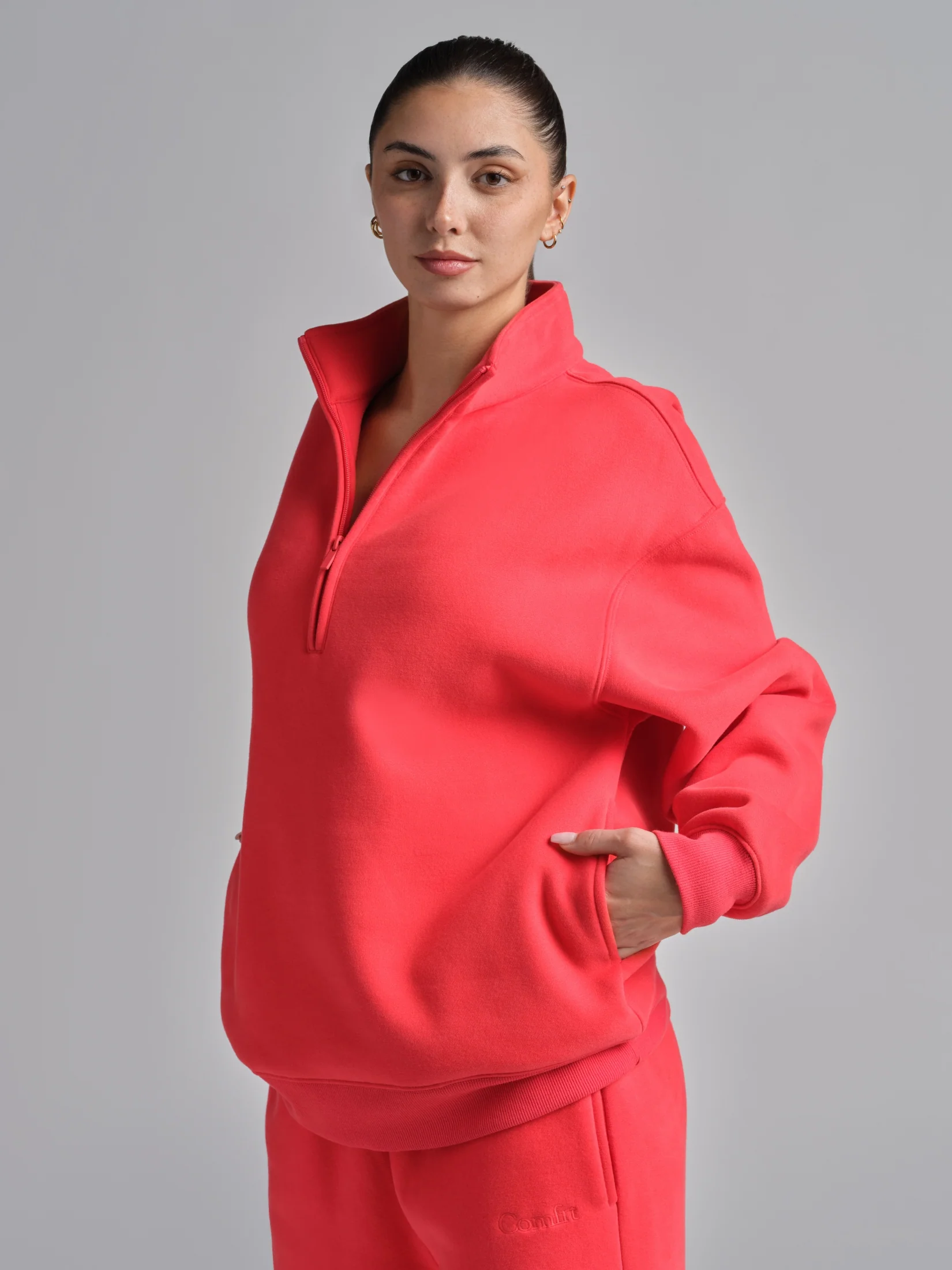 Basic Quarter Zip Mock Neck - Pre Order - Image 6