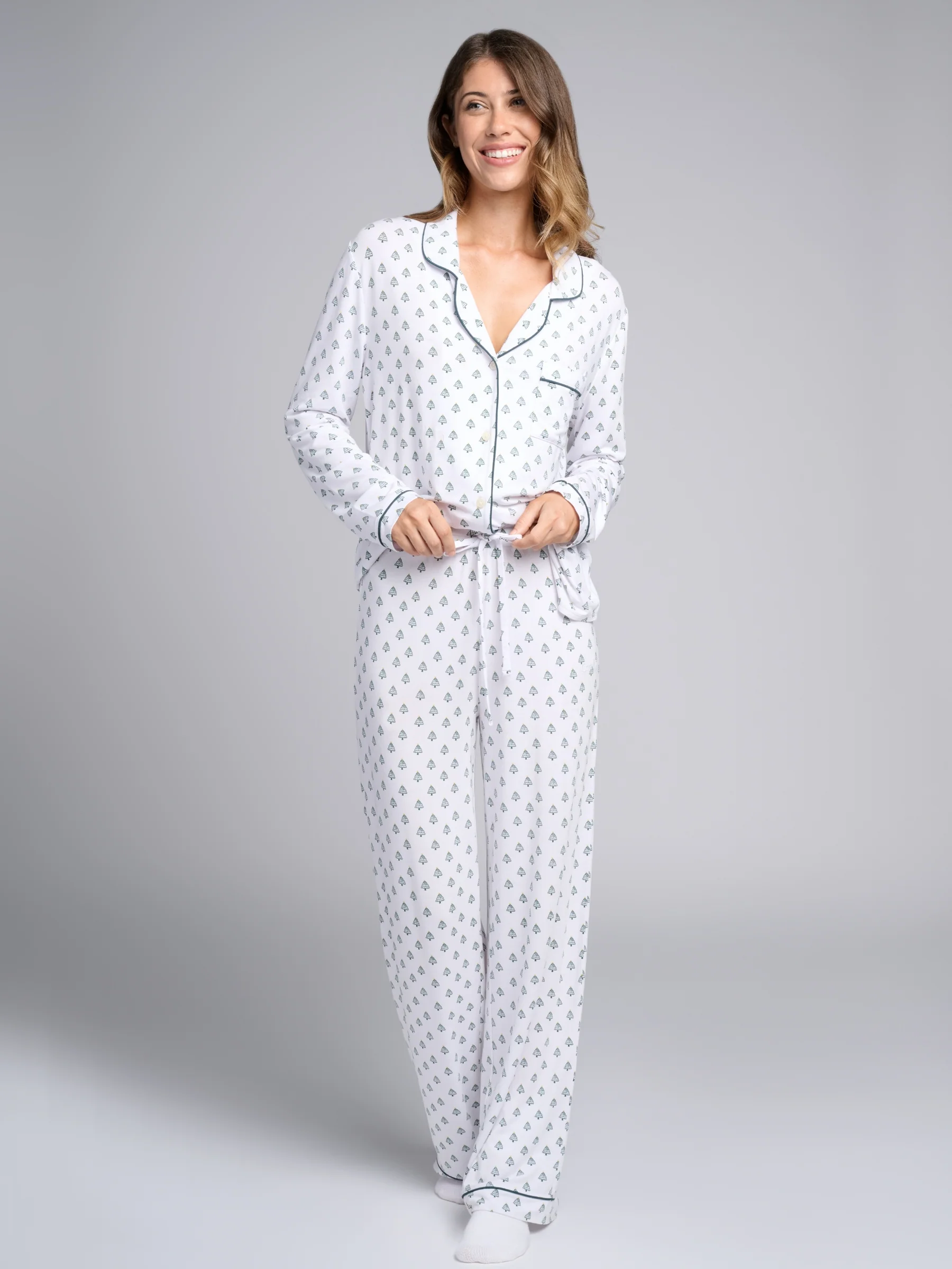 Luna Lounge Long Sleeve Pant PJ Set - Image 49