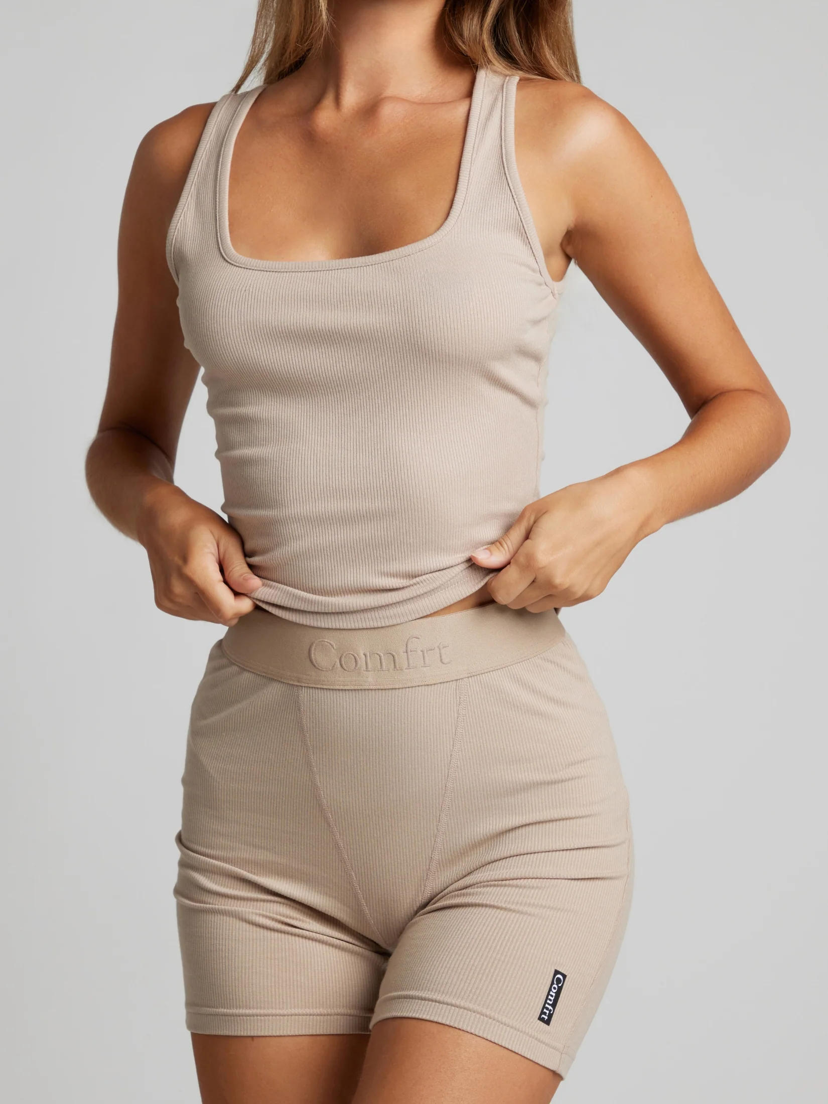 Rib Contour Waist Length Tank - Image 33