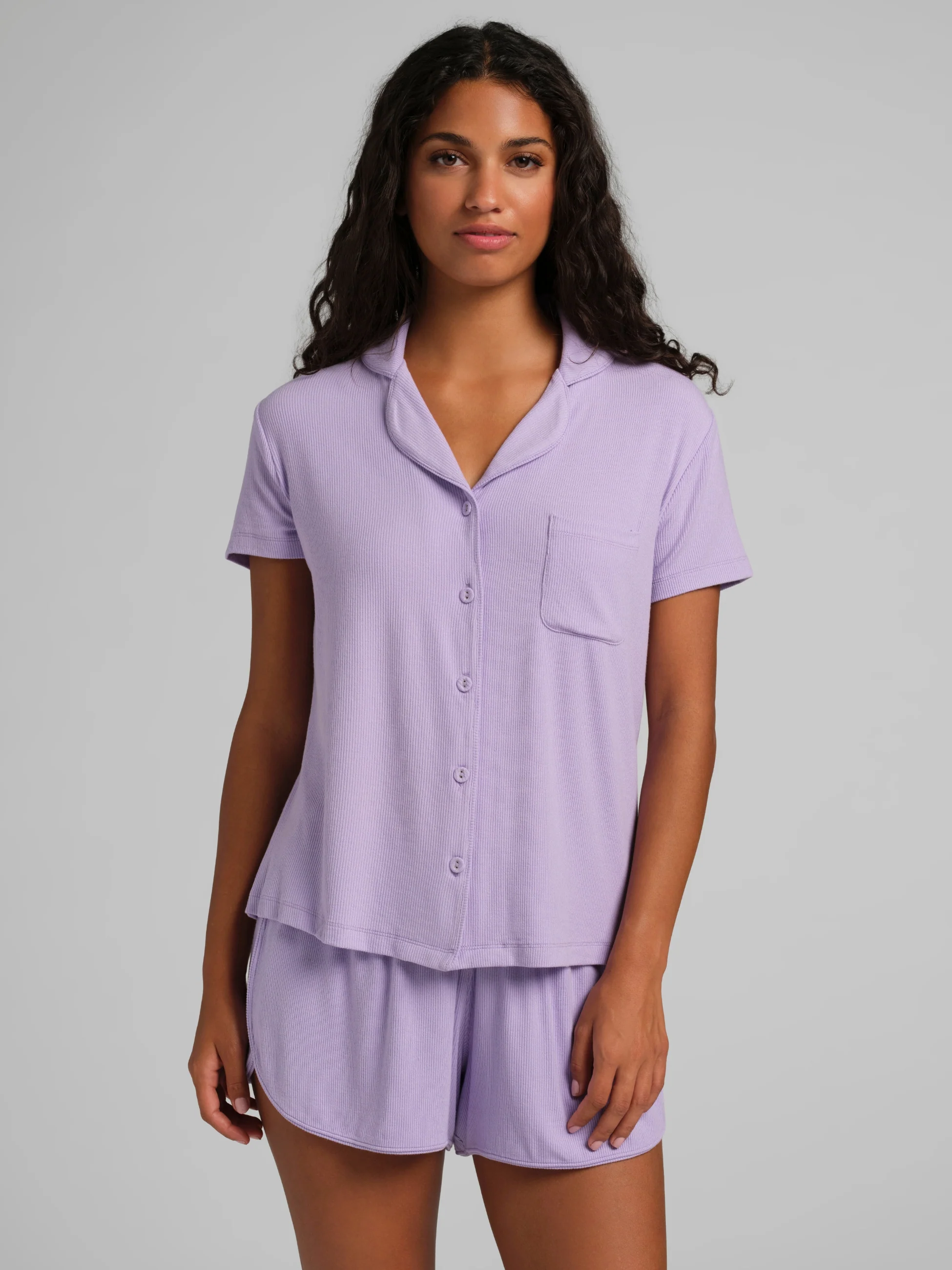Slinky Rib Short Sleeve PJ Set - Image 10