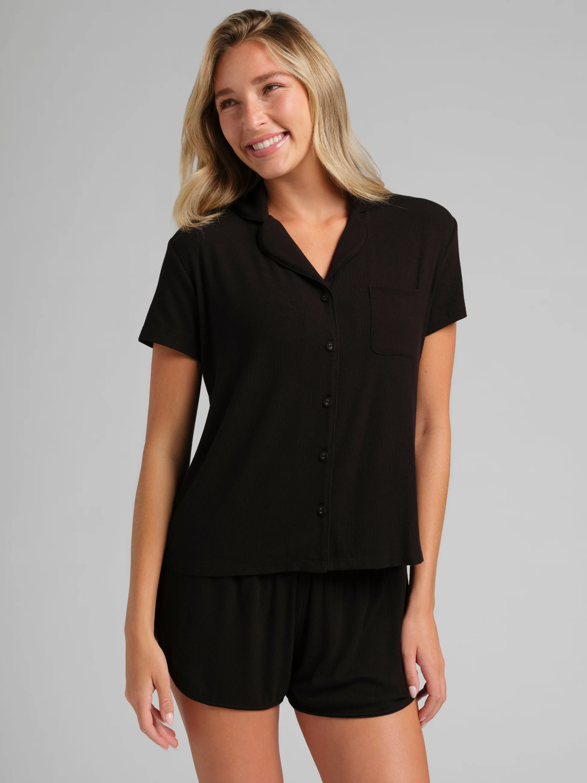 Slinky Rib Short Sleeve PJ Set - Image 28