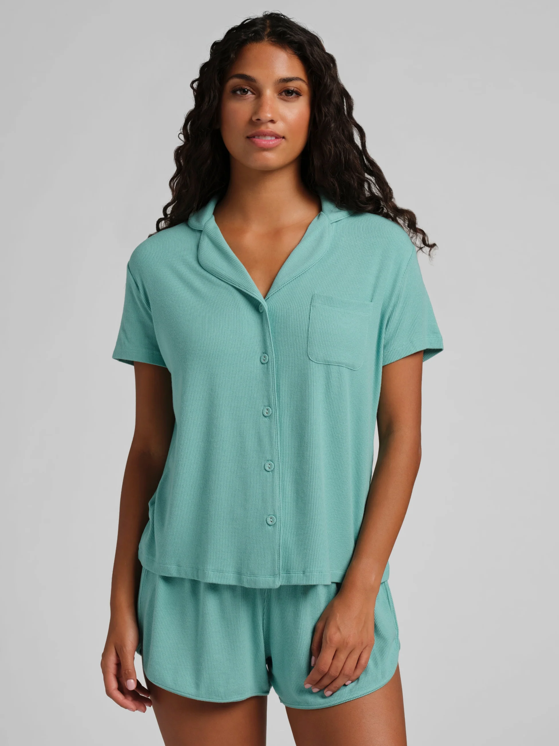Slinky Rib Short Sleeve PJ Set - Image 34