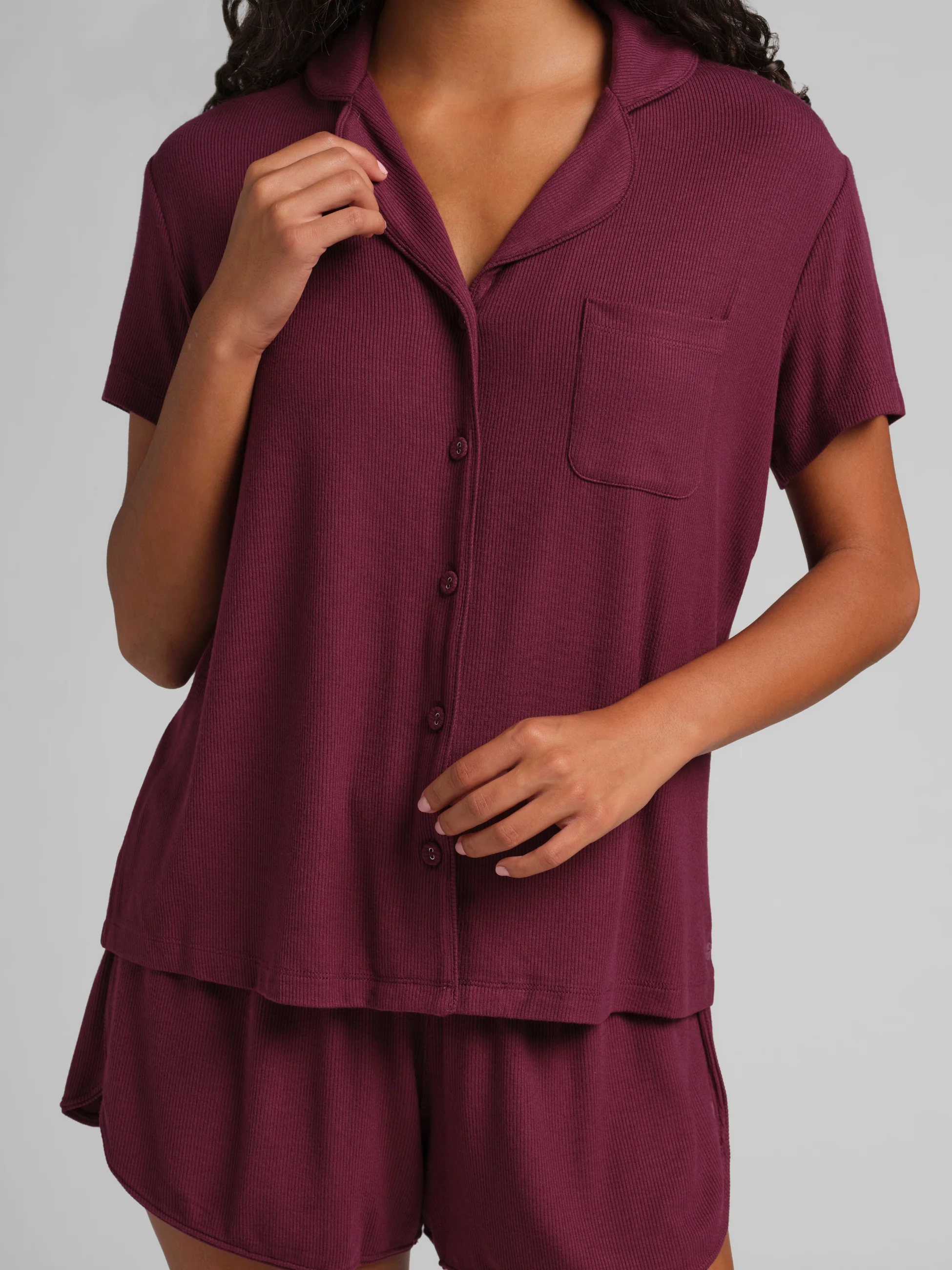 Slinky Rib Short Sleeve PJ Set - Image 38