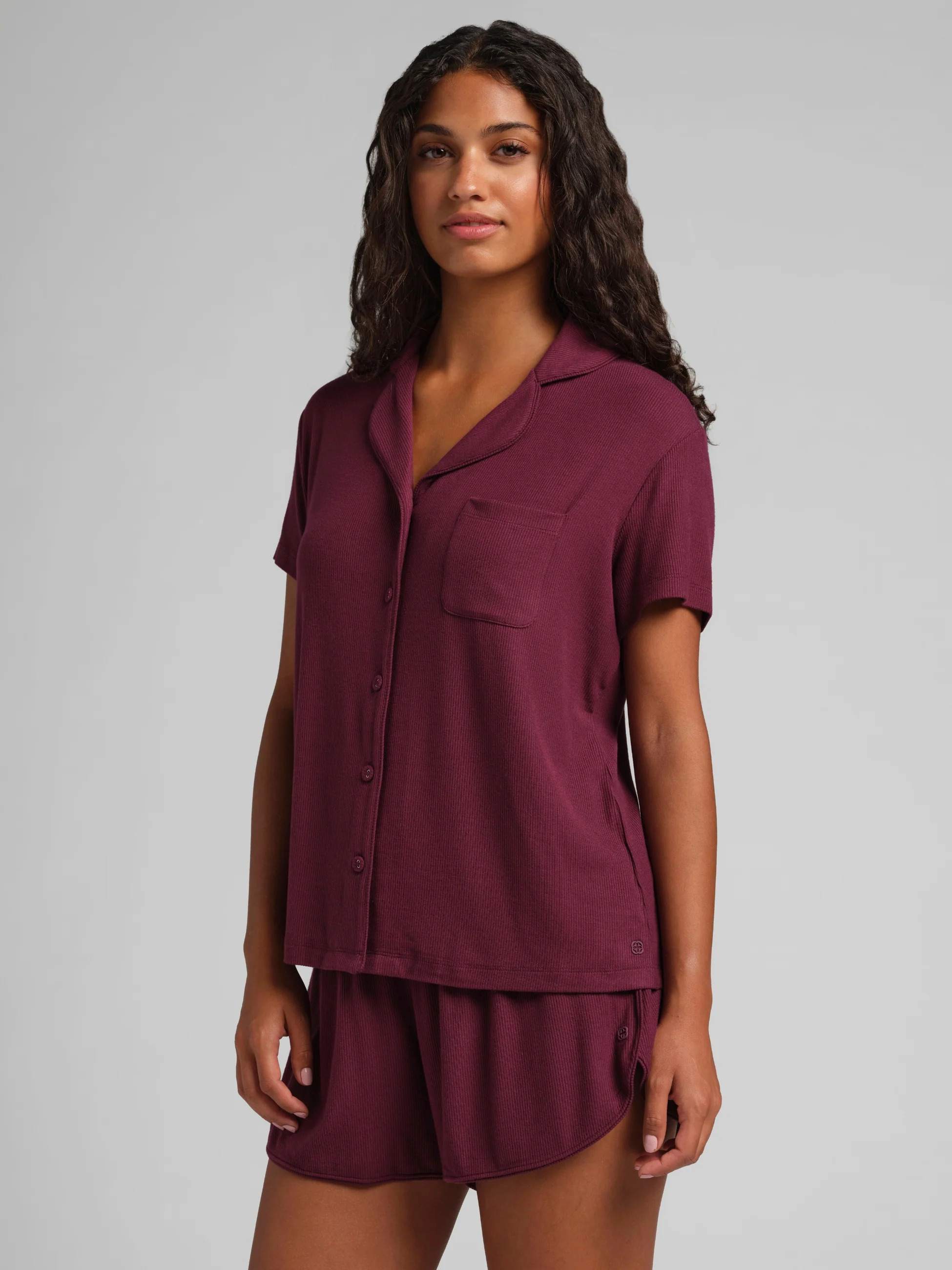 Slinky Rib Short Sleeve PJ Set - Image 40