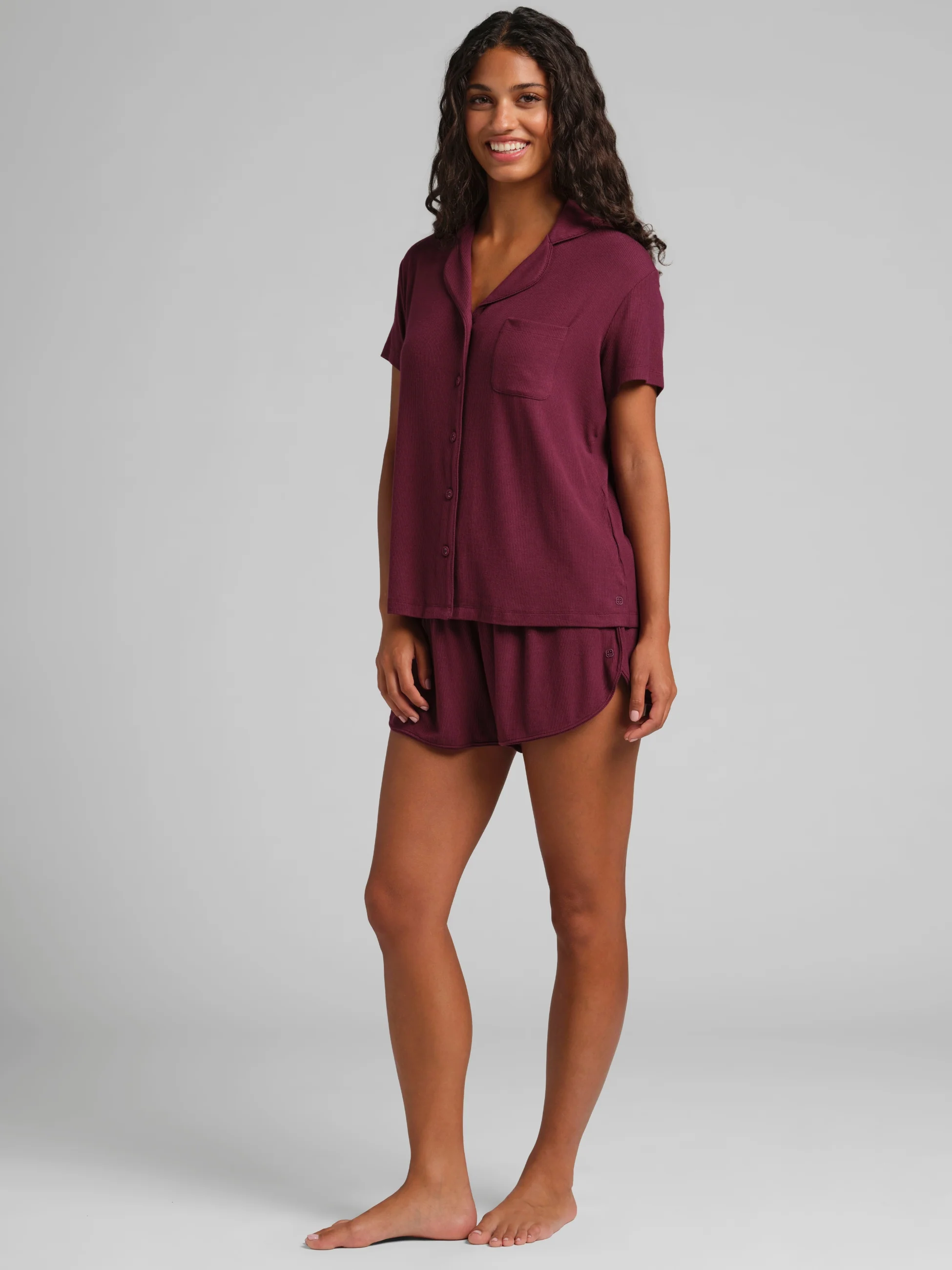 Slinky Rib Short Sleeve PJ Set - Image 42