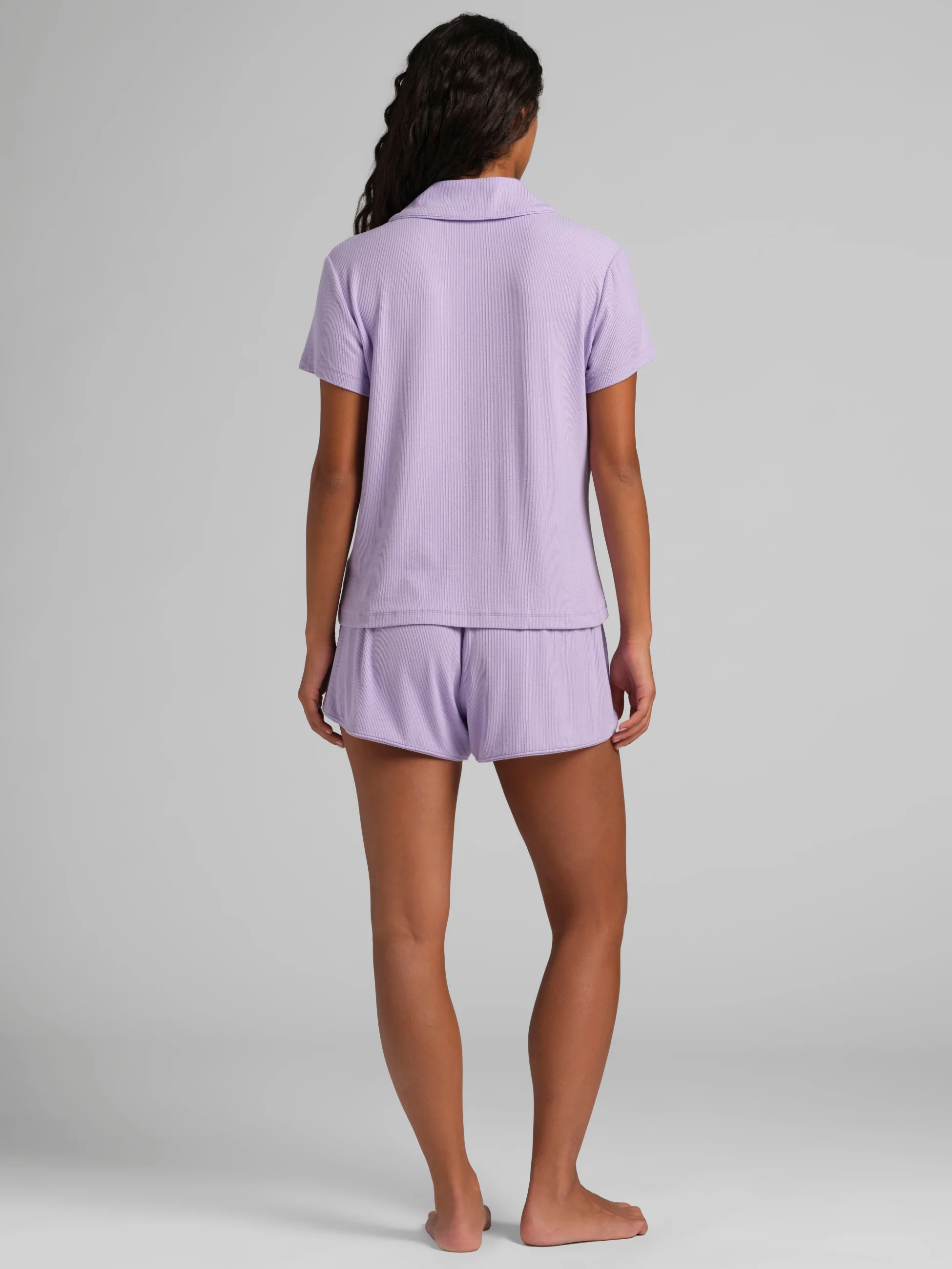 Slinky Rib Short Sleeve PJ Set - Image 9